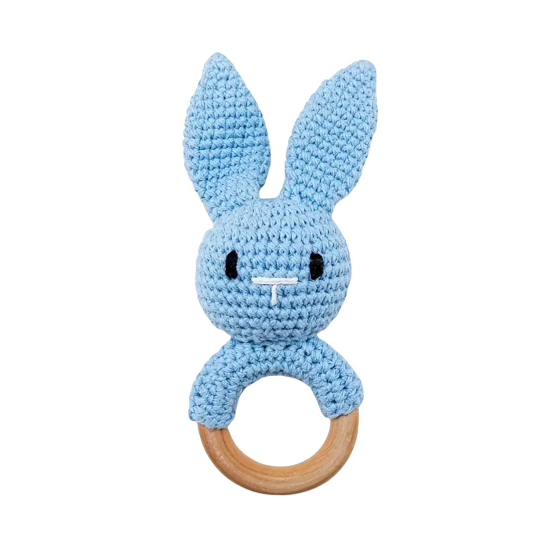 Handmade Crochet Rattle | Blue