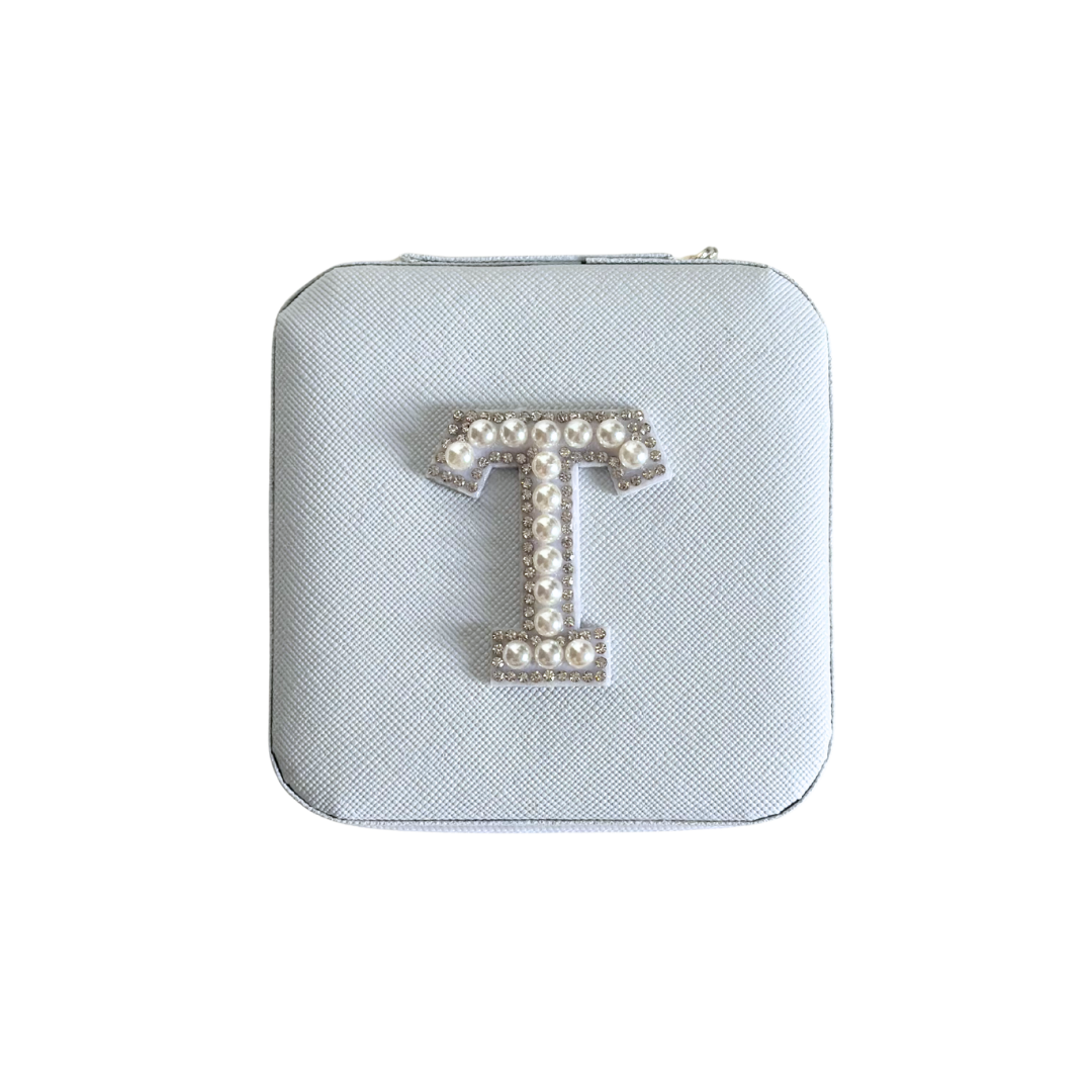 Personalized Pearl Initial Jewelry Box