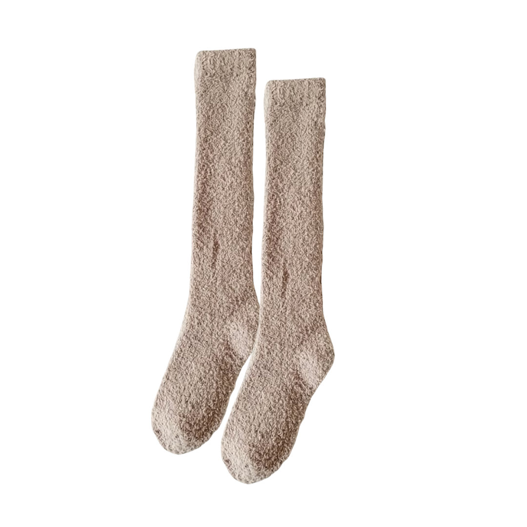 Long Fluffy Socks | Taupe
