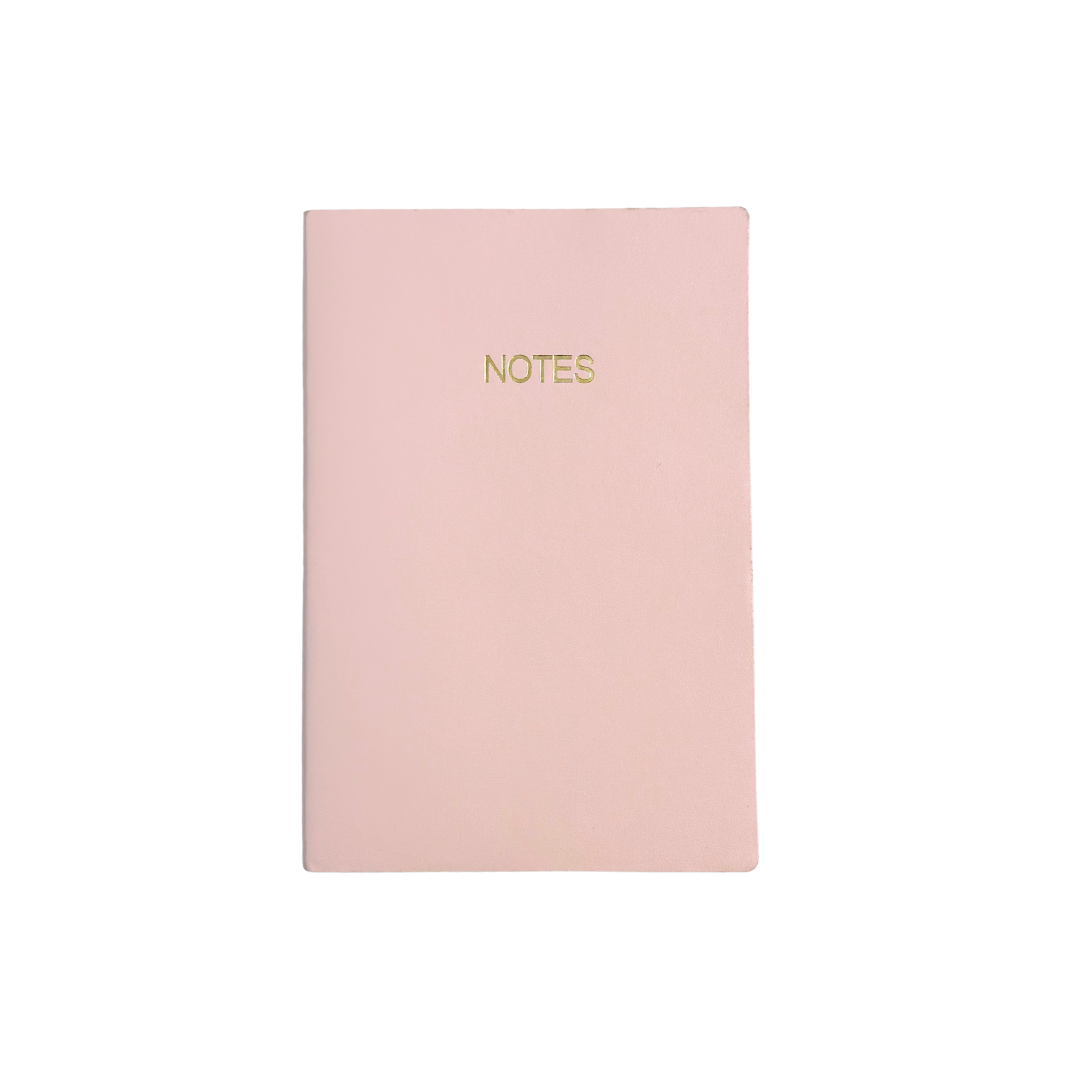 Leather-Style Lined Notebook | Pink (A6)