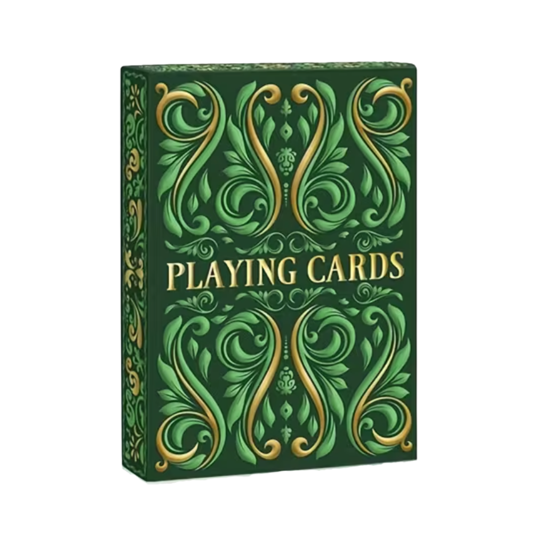 Playing Cards in Textured Box | Emerald Forest