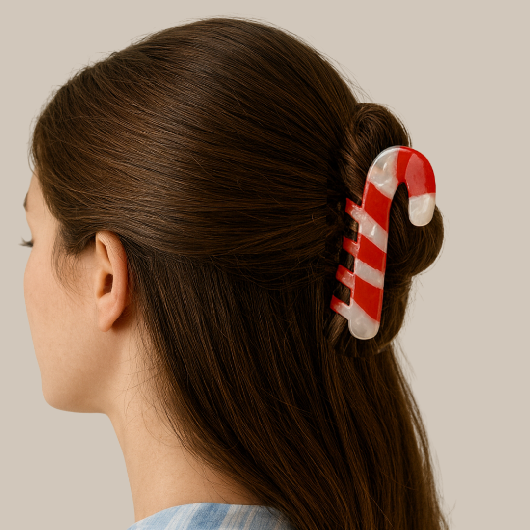 Candy Cane Hair Clip