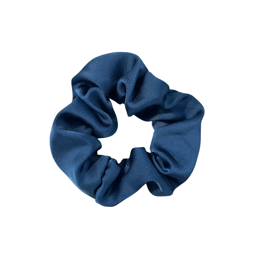 Satin Scrunchie | Deep Blue