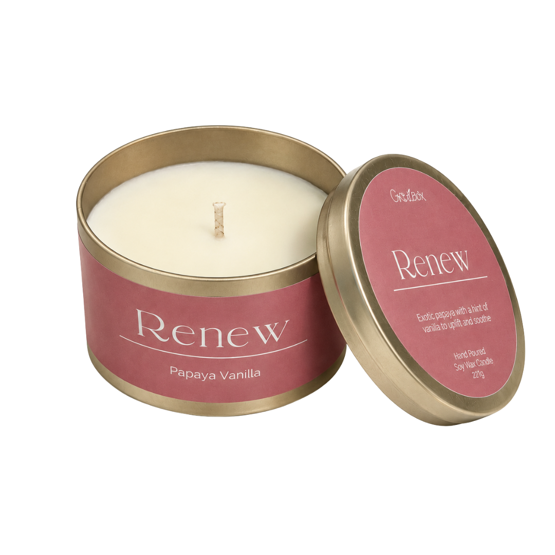Papaya Vanilla Soy Wax Candle