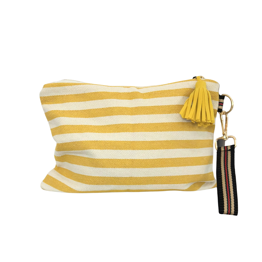 Striped Toiletry Bag | Yellow