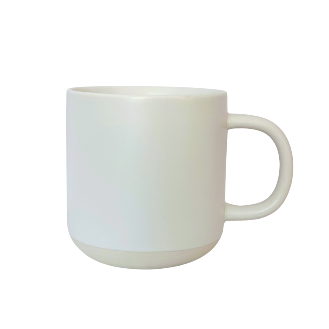 Ceramic and Stone Mug | White