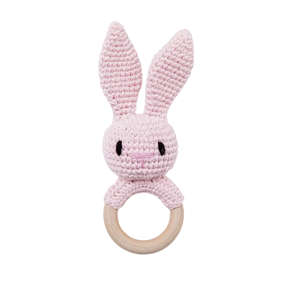 Handmade Crochet Rattle | Pink