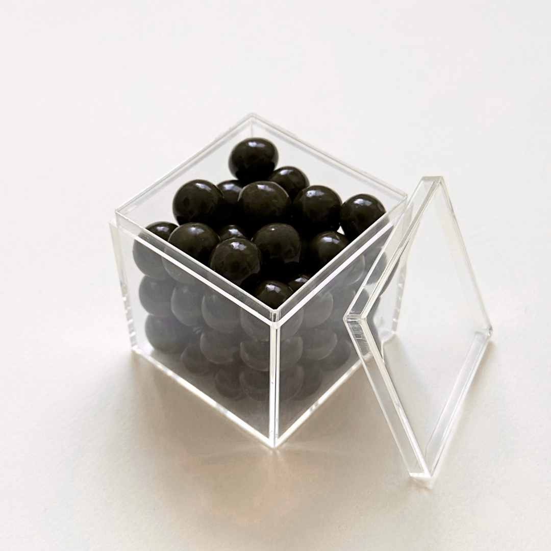 Crispy Chocolate Balls in Small Acrylic Box