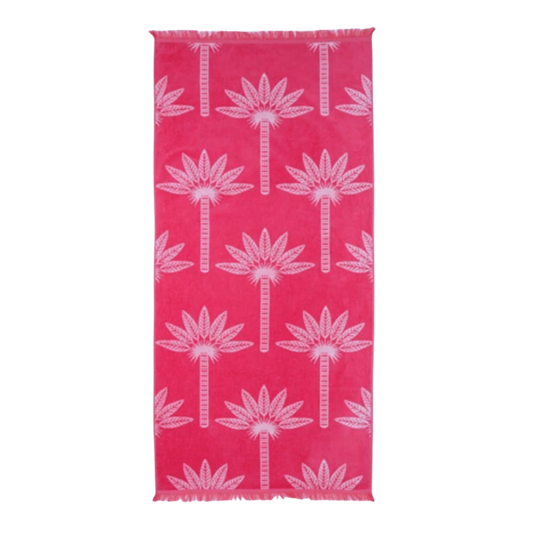 Palm Tree Beach Towel | Pink