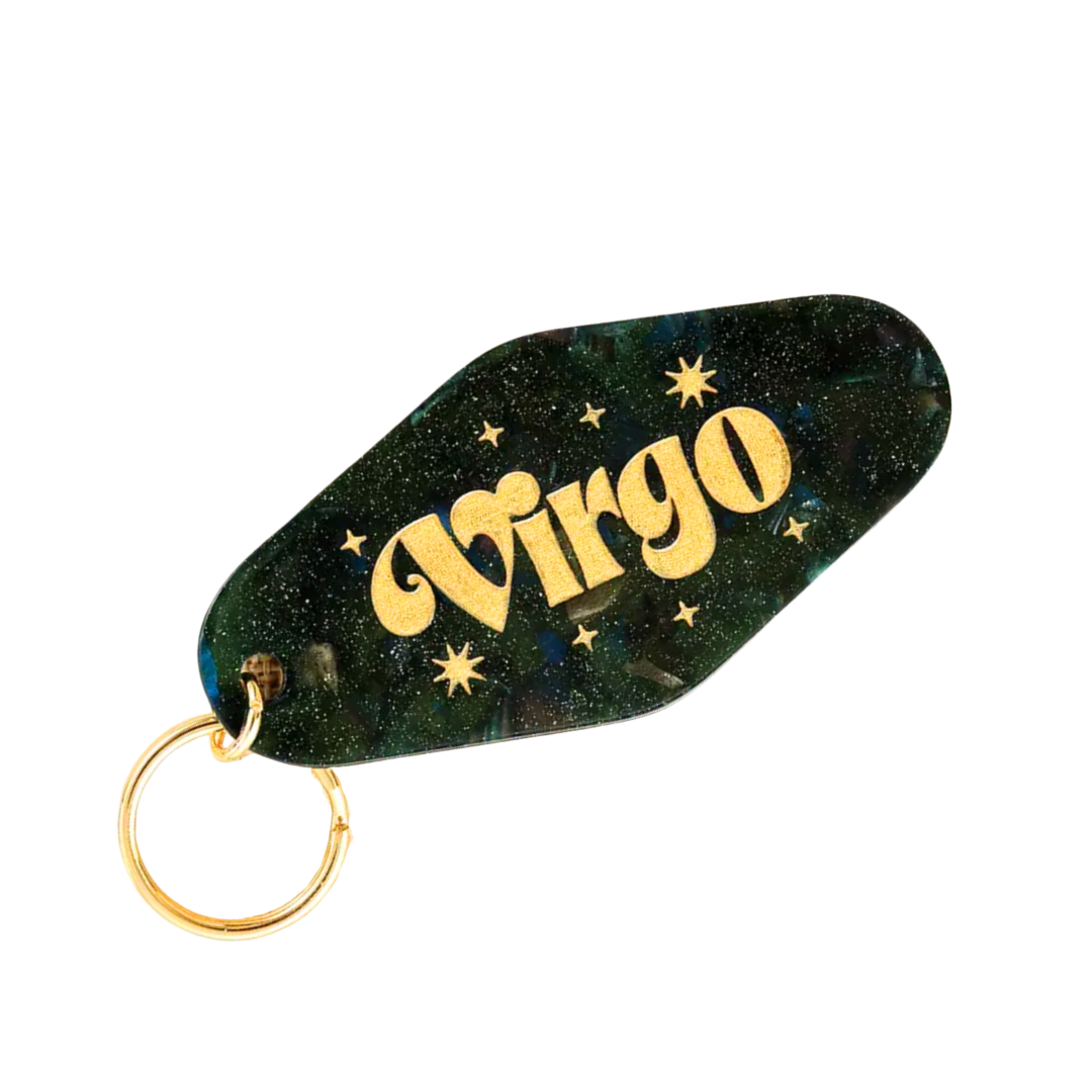 Virgo Motel-Style Acrylic Keychain