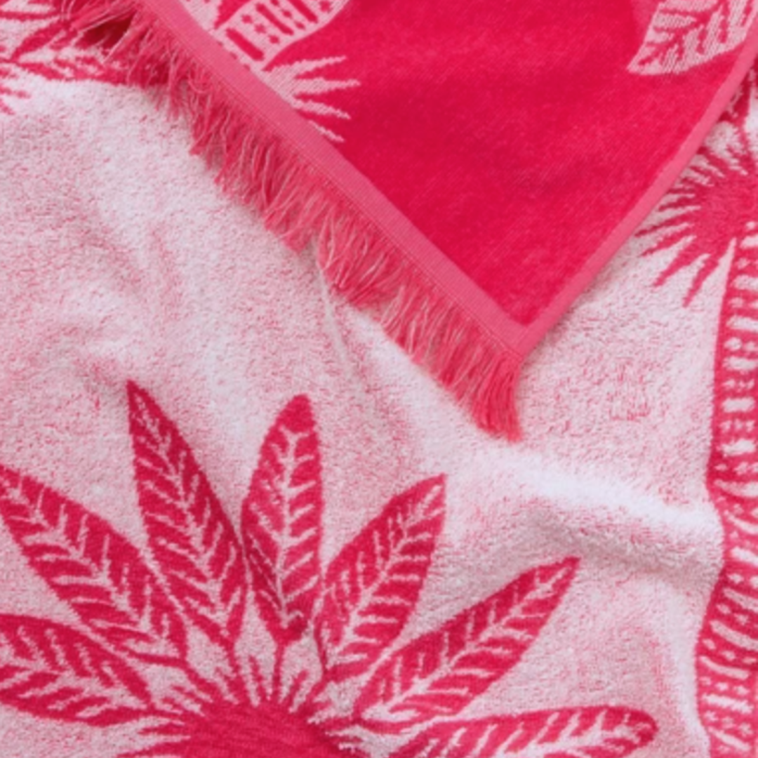 Palm Tree Beach Towel | Pink