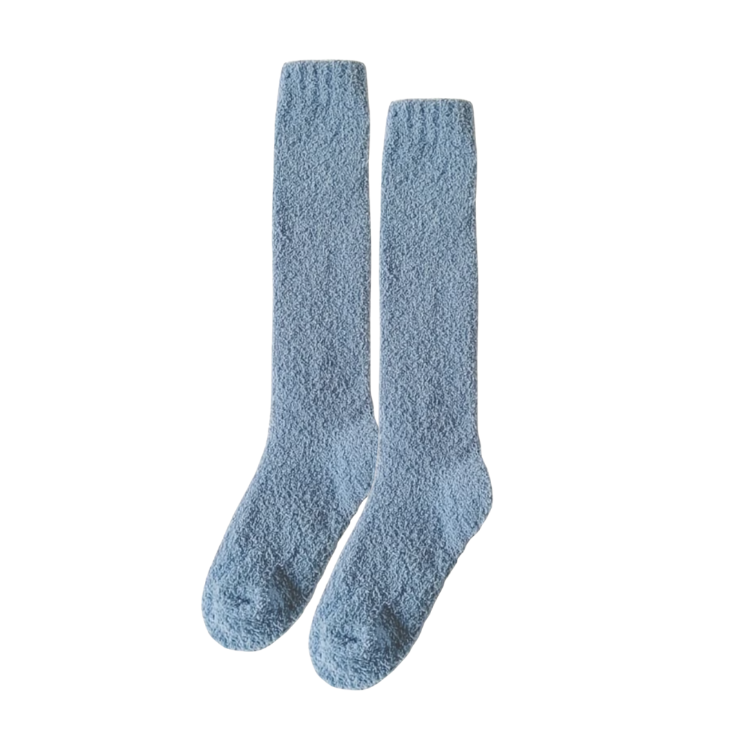 Long Fluffy Socks | Blue