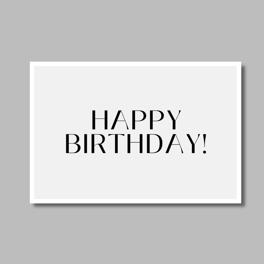 Happy Birthday | Black