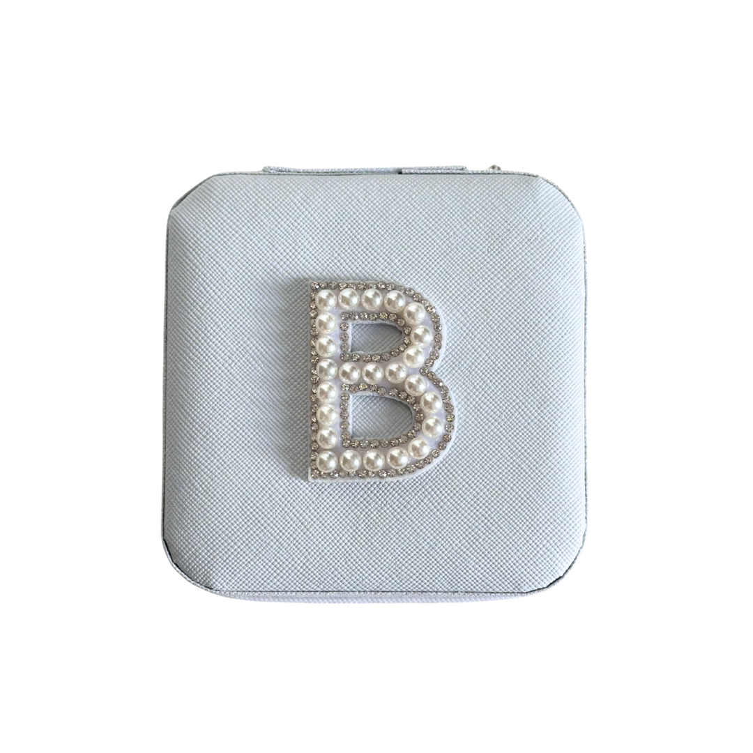 Personalized Pearl Initial Jewelry Box