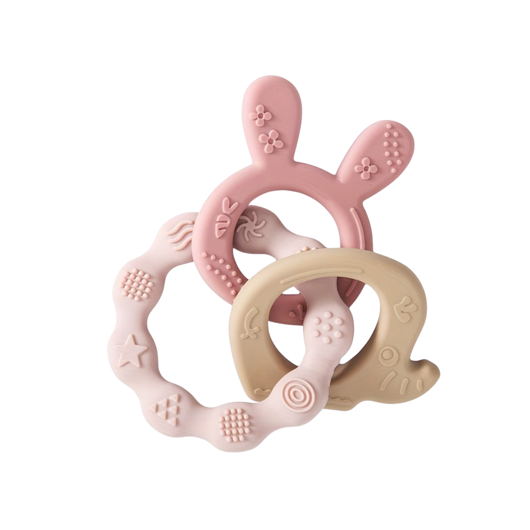 Baby Silicone Teether | Pink