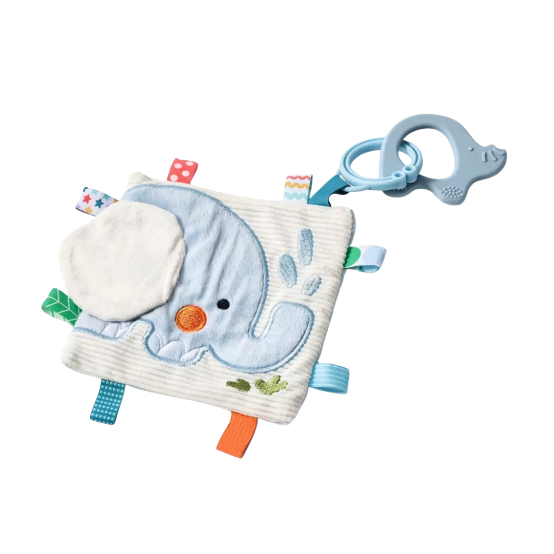 Baby Multi-Sensory Fabric Toy with Silicone Teether | Blue
