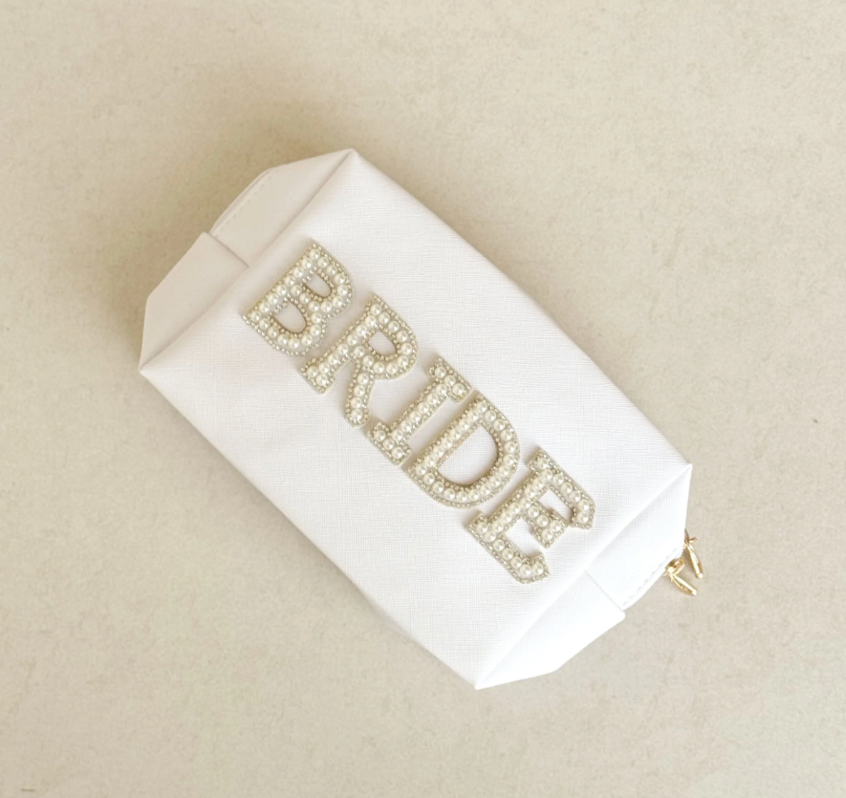 Bride Makeup Bag | White/Pearl