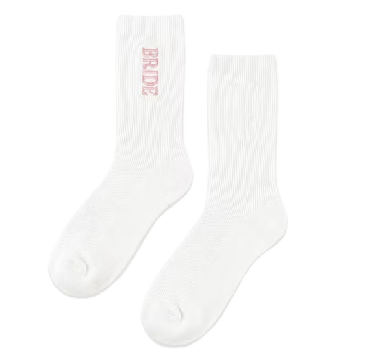 Embroidered Bride Socks