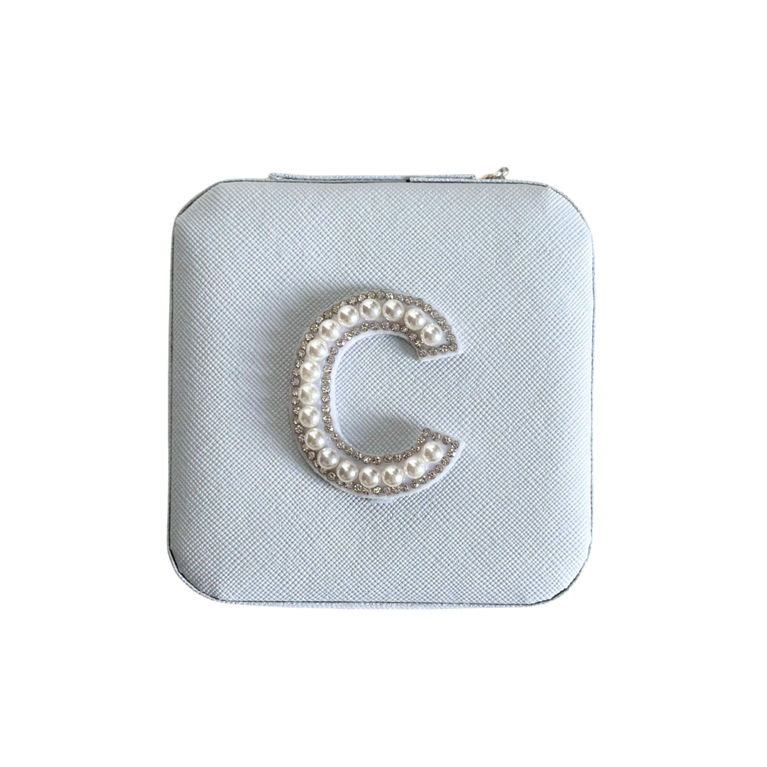 Personalized Pearl Initial Jewelry Box