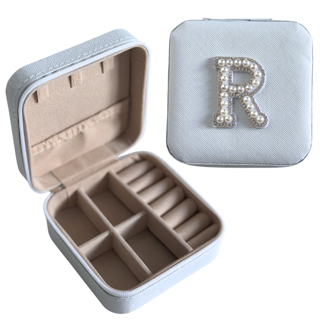Personalized Pearl Initial Jewelry Box