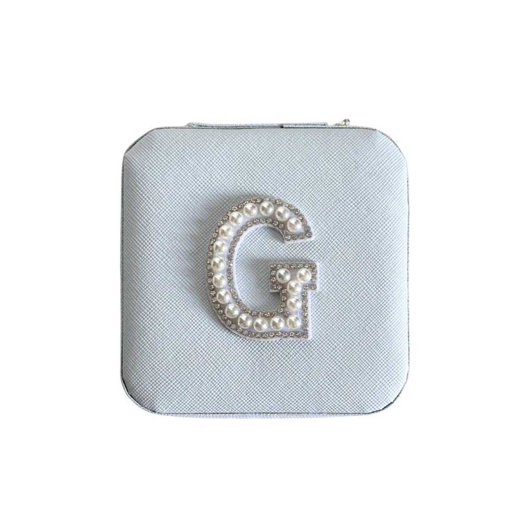 Personalized Pearl Initial Jewelry Box