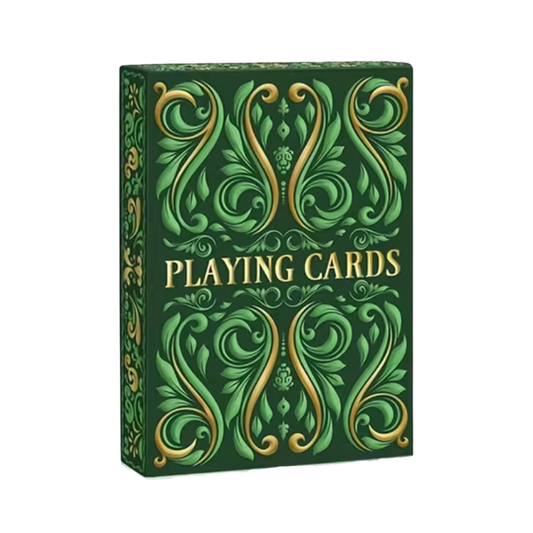 Playing Cards in Textured Box | Emerald Forest