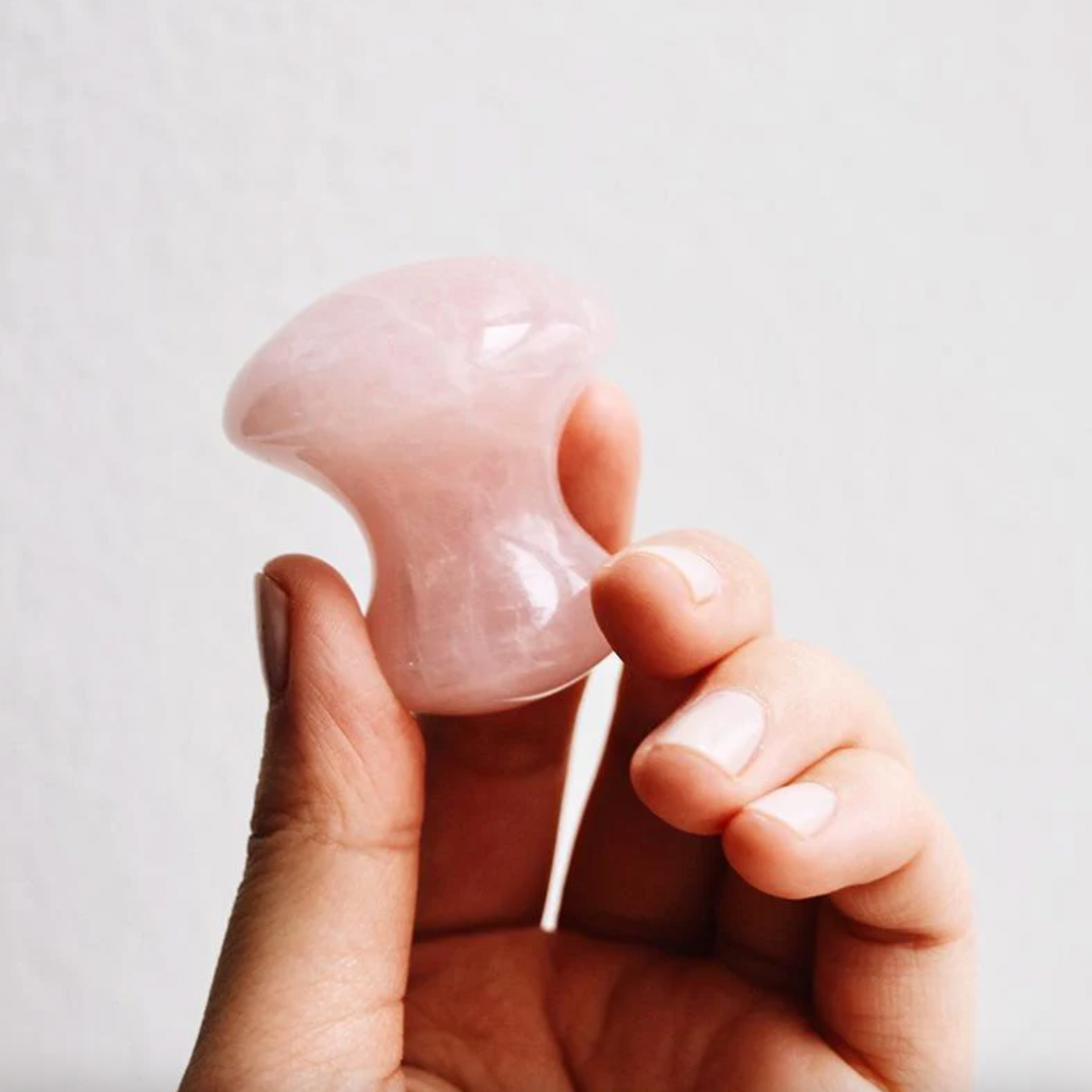 Rose Quartz Mushroom Facial Massager