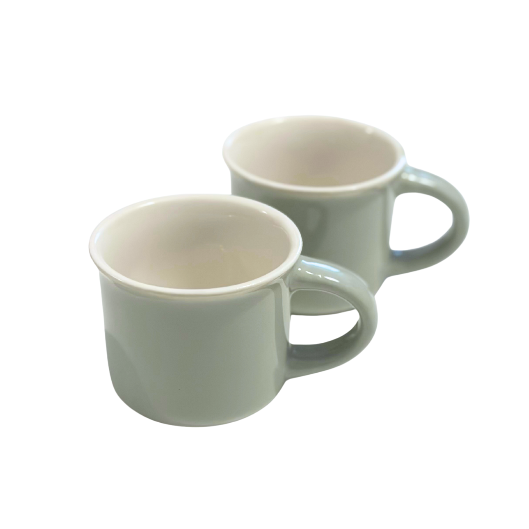 Set of Two Espresso Mugs | Green