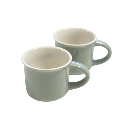 Set of Two Espresso Mugs | Green