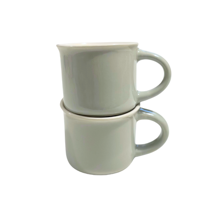 Set of Two Espresso Mugs | Green