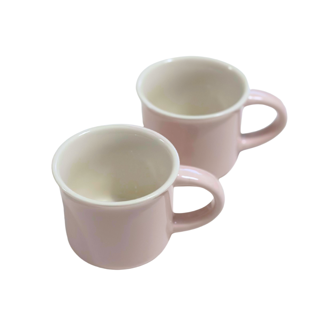 Set of Two Espresso Mugs | Pink