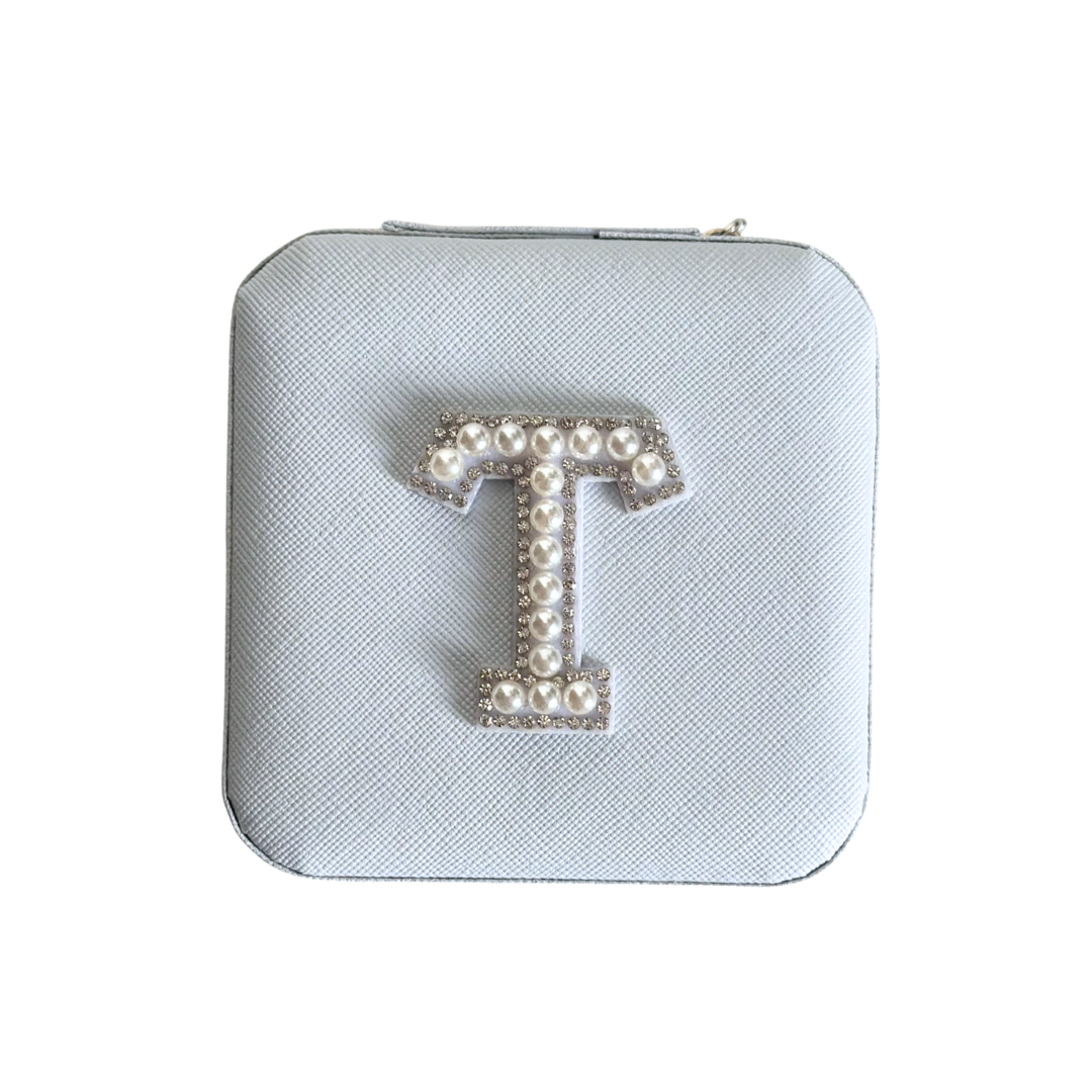 Personalized Pearl Initial Jewelry Box