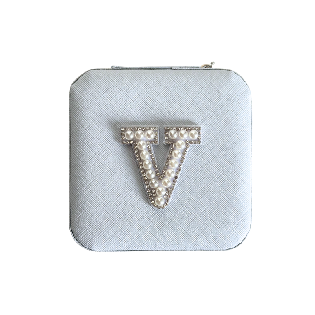 Personalized Pearl Initial Jewelry Box