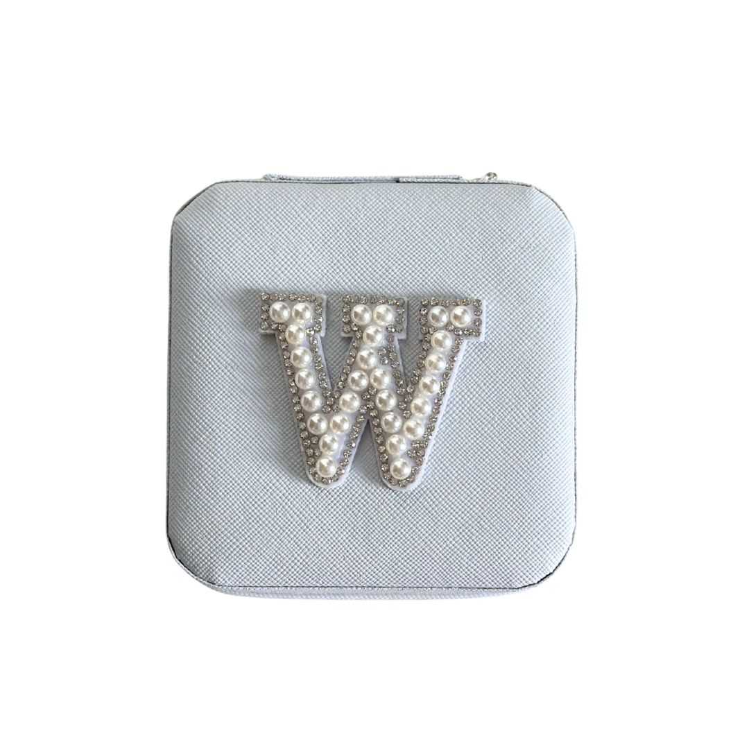 Personalized Pearl Initial Jewelry Box