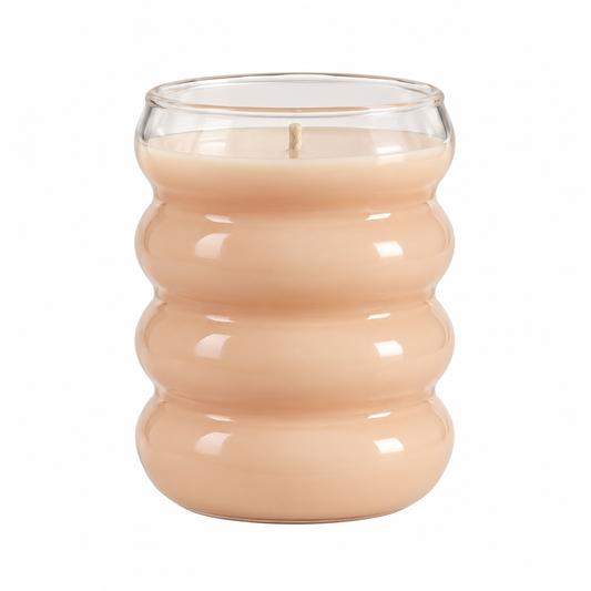 Wavy Glass Soy Wax Candle | Tropical Escape