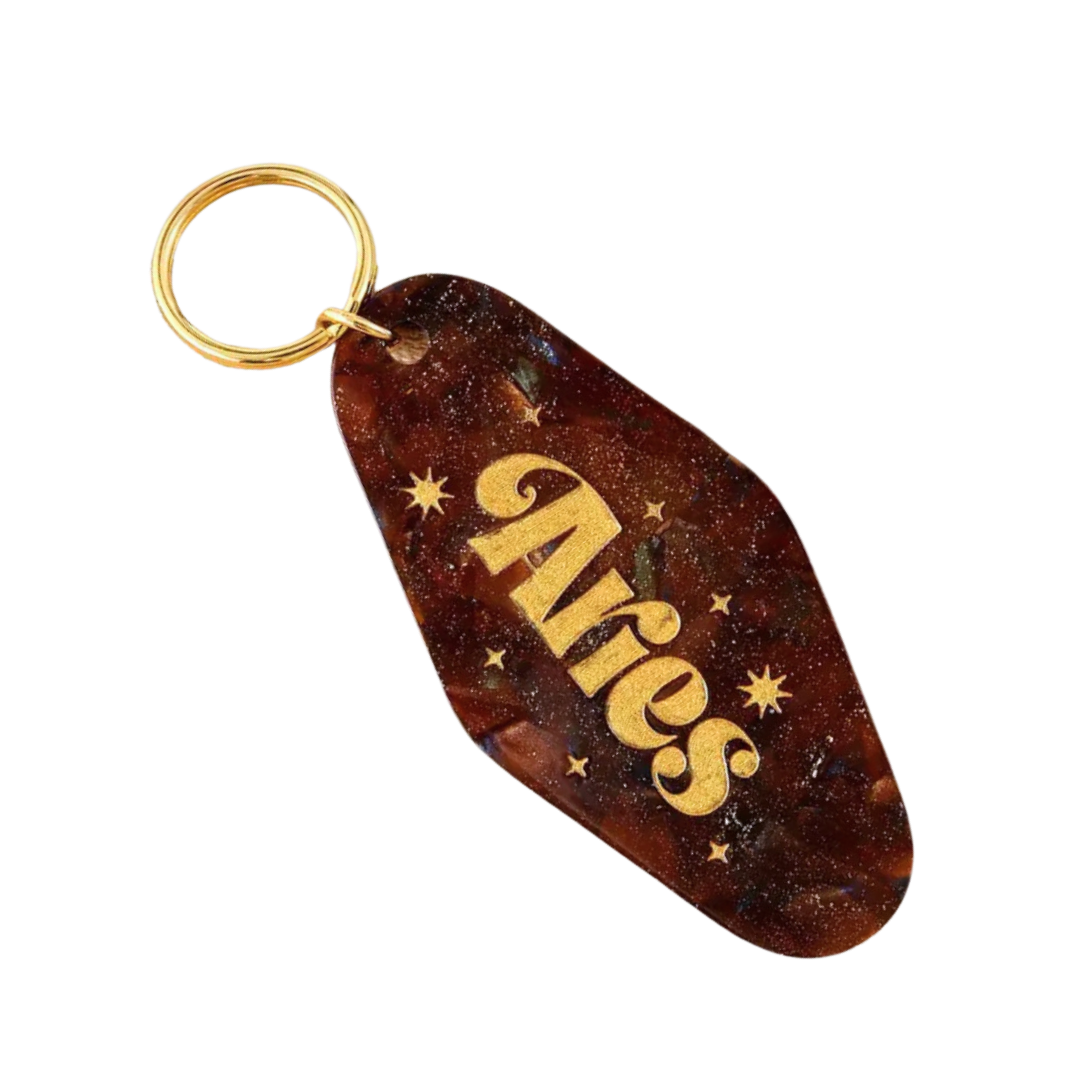 Aries Motel-Style Acrylic Keychain