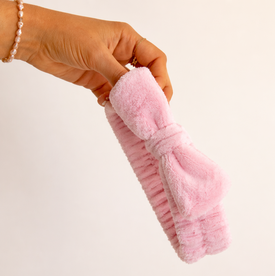Fluffy Spa Headband | Pink