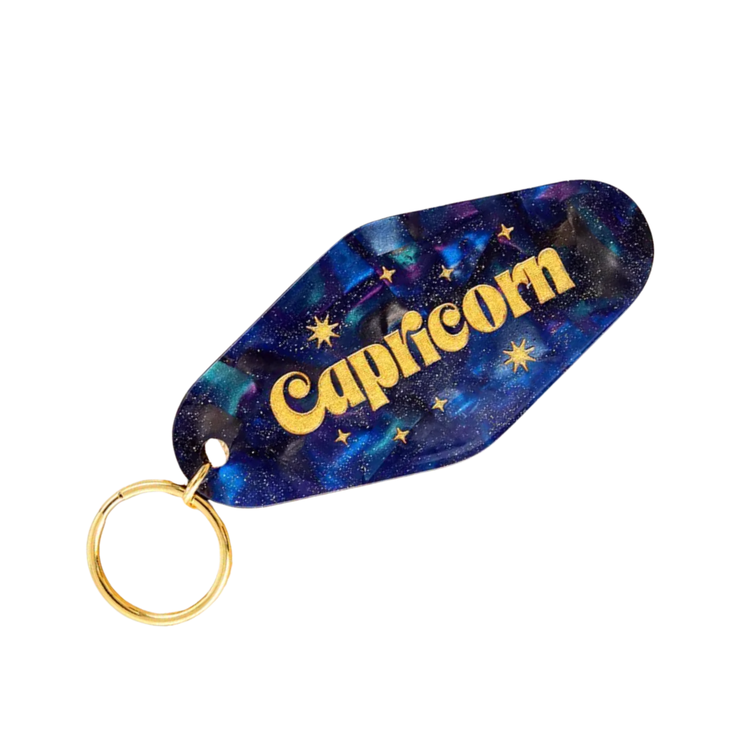 Capricorn Motel-Style Acrylic Keychain