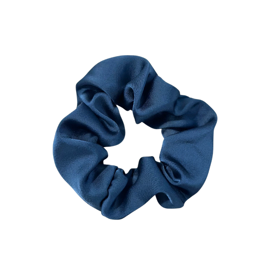 Satin Scrunchie | Deep Blue