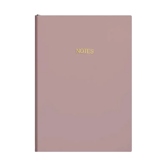 Leather-Style Lined Notebook | Dusty Pink (A5)