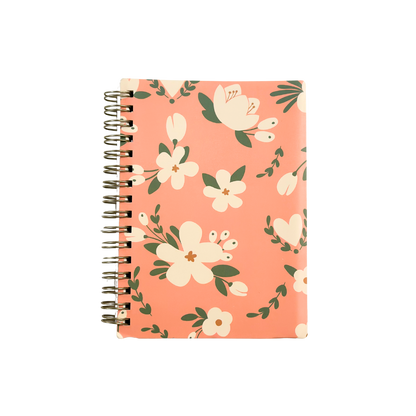 Floral Pocket Notebook (A6) | Peach