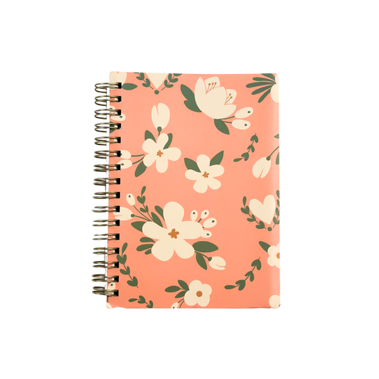 Floral Pocket Notebook (A6) | Peach