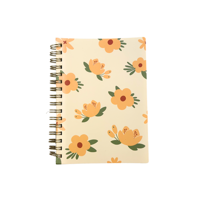 Floral Pocket Notebook (A6) | Beige Yellow