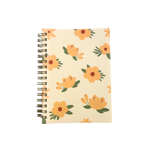 Floral Pocket Notebook (A6) | Beige Yellow