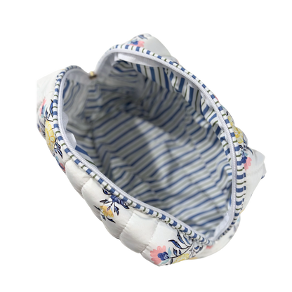 Floral Quilted Makeup Bag