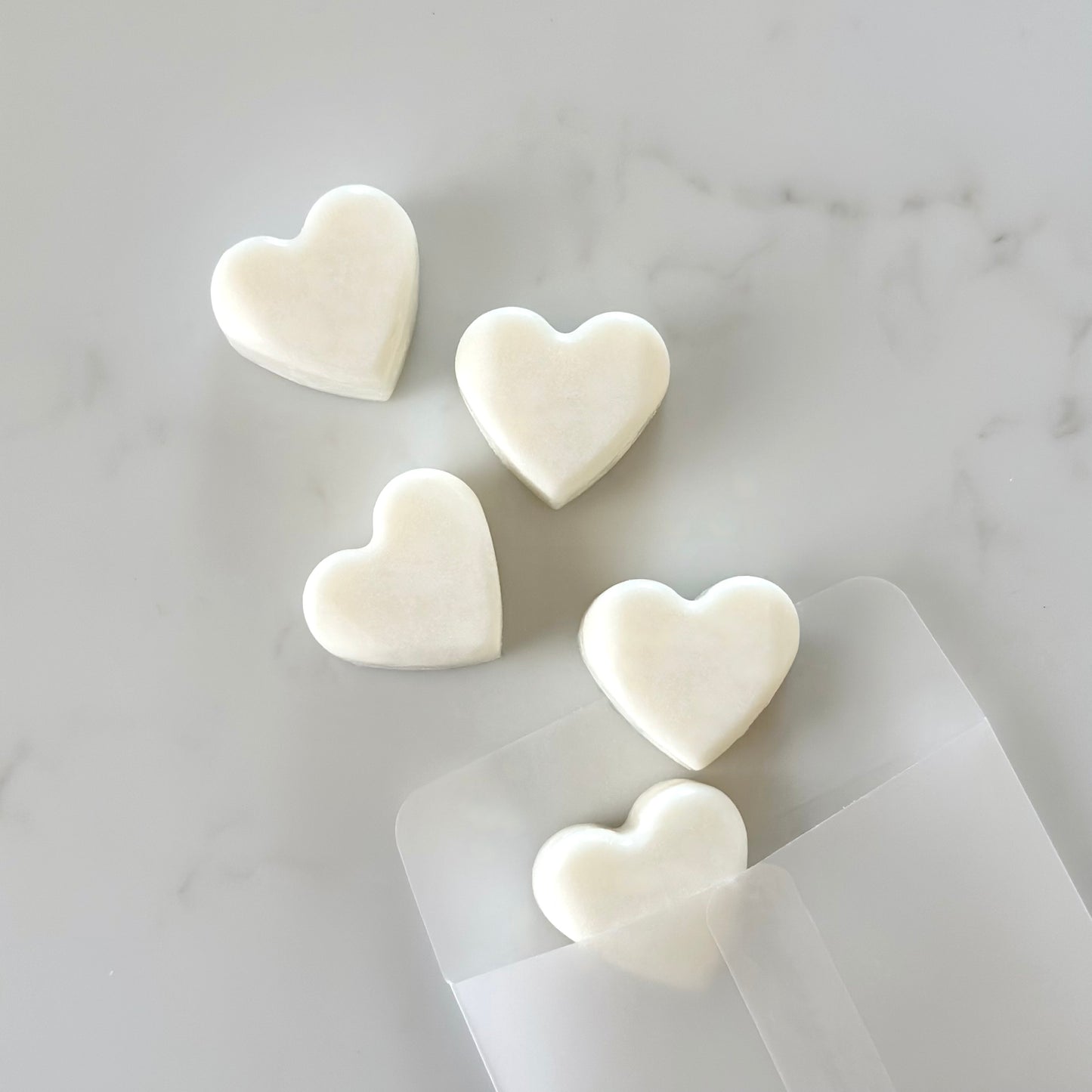 Vanilla Heart Soy Wax Melts (5 Pieces)