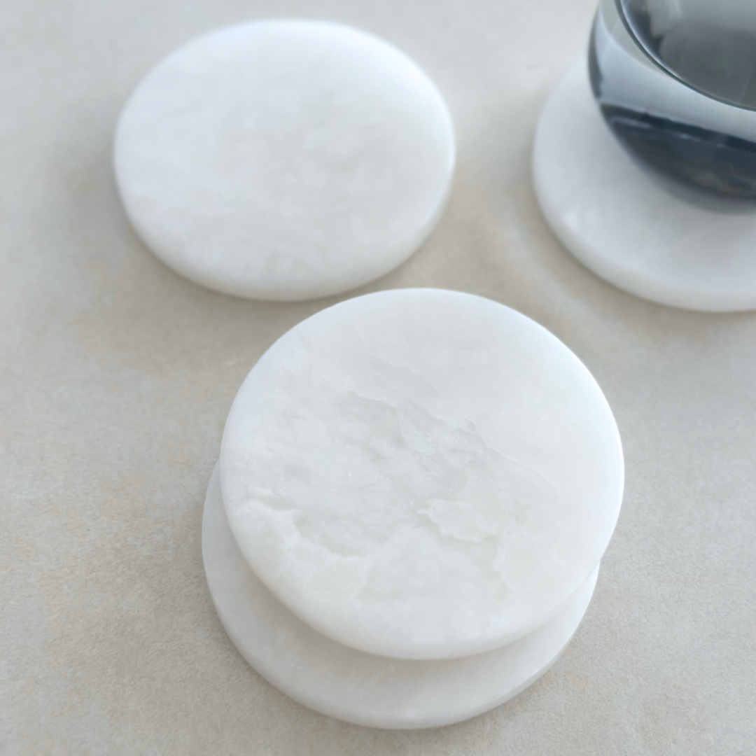 Set of Four Marble Coasters