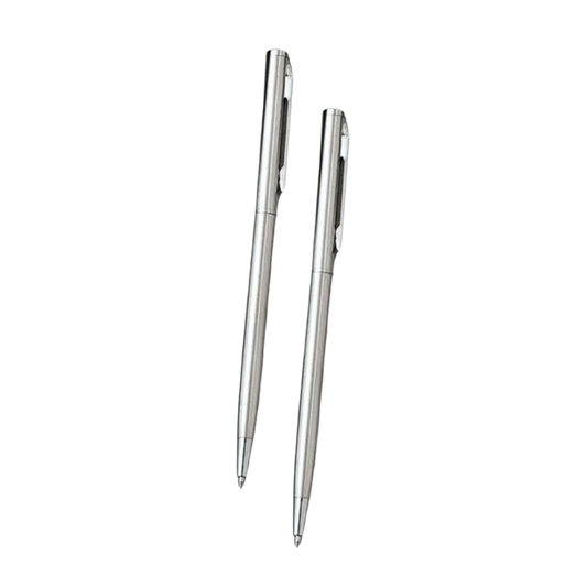 Set of Two Sleek Silver Pens