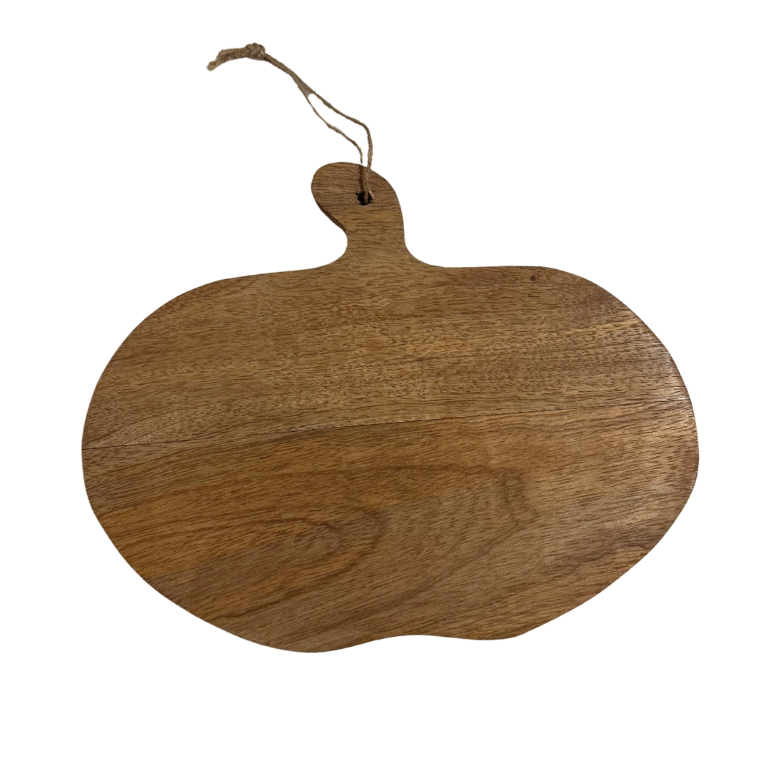 Pumpkin Shaped Wooden Cheese Board