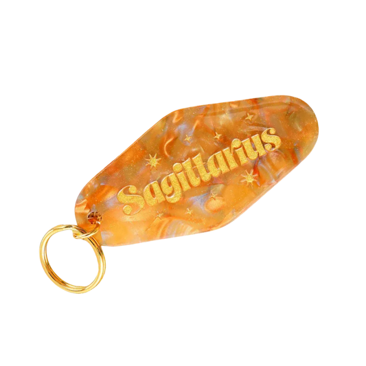 Sagittarius Motel-Style Acrylic Keychain